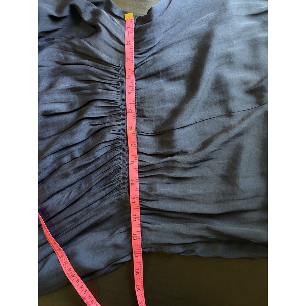 Banana Republic Goddess Dress Size 8 Navy Blue Fit & Flare Sleeveless V Neck - Picture 9 of 12